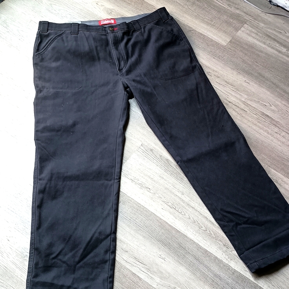 Coleman black fleece lined pants size 40w 32L
